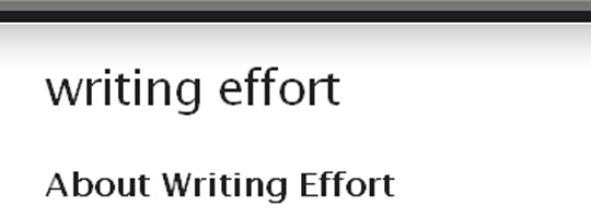 Writing Effort